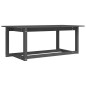 vidaXL Mesa de centro de madera maciza de pino gris 110x55x45 cm