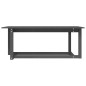 vidaXL Mesa de centro de madera maciza de pino gris 110x55x45 cm