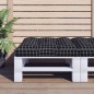 vidaXL Cojín para palés tela a cuadros negro 70x70x12 cm