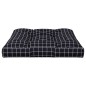 vidaXL Cojín para palés tela a cuadros negro 70x70x12 cm