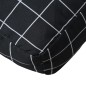 vidaXL Cojín para palés tela a cuadros negro 70x70x12 cm