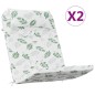 vidaXL Cojines para silla Adirondack 2 uds tela Oxford estampado hojas vidaXL Cojines para silla Adirondack 2 uds tela Oxford estampado hojas