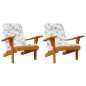 vidaXL Cojines para silla Adirondack 2 uds tela Oxford estampado hojas vidaXL Cojines para silla Adirondack 2 uds tela Oxford estampado hojas