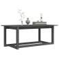 vidaXL Mesa de centro de madera maciza de pino gris 110x55x45 cm