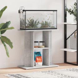 vidaXL Soporte para acuario madera ingeniería gris hormigón 60x30x60cm