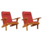 vidaXL Cojines para silla Adirondack 2 uds tela Oxford rojo vidaXL Cojines para silla Adirondack 2 uds tela Oxford rojo
