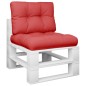 vidaXL Cojines para palets 2 unidades tela rojo vidaXL Cojines para palets 2 unidades tela rojo
