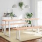 vidaXL Tablero de mesa madera maciza borde natural 200x50x(2-6) cm vidaXL Tablero de mesa madera maciza borde natural 200x50x(2-6) cm