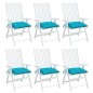 vidaXL Cojines para silla 6 unidades tela turquesa 40x40x7 cm vidaXL Cojines para silla 6 unidades tela turquesa 40x40x7 cm