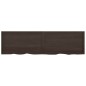 vidaXL Estante pared madera roble tratada marrón oscuro 220x60x(2-6)cm vidaXL Estante pared madera roble tratada marrón oscuro 220x60x(2-6)cm