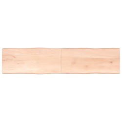 vidaXL Tablero de mesa madera maciza borde natural 220x50x(2-4) cm