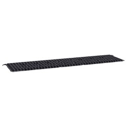 vidaXL Cojín para banco de jardín tela a cuadros negro 200x50x3 cm