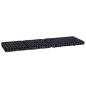 vidaXL Cojines para tumbona 2 uds tela Oxford a cuadros negro vidaXL Cojines para tumbona 2 uds tela Oxford a cuadros negro