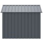 vidaXL Caseta perros con tejado acero galvanizado gris 117x153x123 cm