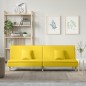 vidaXL Sofá cama de tela amarillo claro vidaXL Sofá cama de tela amarillo claro