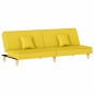 vidaXL Sofá cama de tela amarillo claro vidaXL Sofá cama de tela amarillo claro
