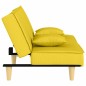 vidaXL Sofá cama de tela amarillo claro vidaXL Sofá cama de tela amarillo claro