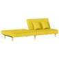 vidaXL Sofá cama de tela amarillo claro vidaXL Sofá cama de tela amarillo claro