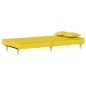 vidaXL Sofá cama de tela amarillo claro vidaXL Sofá cama de tela amarillo claro