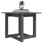 vidaXL Mesa de centro de madera maciza de pino gris 50x50x45 cm