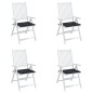vidaXL Cojines de silla de jardín 4 uds tela a cuadros negro 40x40x3cm vidaXL Cojines de silla de jardín 4 uds tela a cuadros negro 40x40x3cm