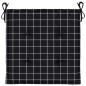 vidaXL Cojines de silla de jardín 4 uds tela a cuadros negro 40x40x3cm vidaXL Cojines de silla de jardín 4 uds tela a cuadros negro 40x40x3cm
