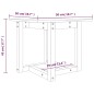 vidaXL Mesa de centro de madera maciza de pino gris 50x50x45 cm