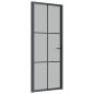 vidaXL Puerta interior de vidrio y aluminio negro mate 83x201,5 cm vidaXL Puerta interior de vidrio y aluminio negro mate 83x201,5 cm