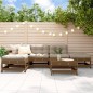 vidaXL Juego muebles de jardín 6 piezas madera maciza pino marrón miel vidaXL Juego muebles de jardín 6 piezas madera maciza pino marrón miel