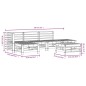 vidaXL Juego muebles de jardín 6 piezas madera maciza pino marrón miel vidaXL Juego muebles de jardín 6 piezas madera maciza pino marrón miel