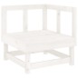vidaXL Juego de muebles de jardín 7 pzas madera maciza de pino blanco