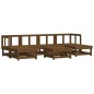 vidaXL Juego de muebles jardín 7 pzas madera maciza pino marrón miel vidaXL Juego de muebles jardín 7 pzas madera maciza pino marrón miel