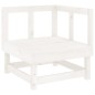 vidaXL Juego de muebles de jardín 7 pzas madera maciza de pino blanco
