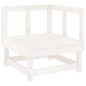 vidaXL Juego de muebles de jardín 7 pzas madera maciza de pino blanco vidaXL Juego de muebles de jardín 7 pzas madera maciza de pino blanco