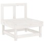 vidaXL Juego de muebles de jardín 7 pzas madera maciza de pino blanco vidaXL Juego de muebles de jardín 7 pzas madera maciza de pino blanco