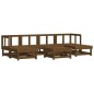 vidaXL Juego de muebles jardín 7 pzas madera maciza pino marrón miel
