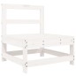 vidaXL Juego de muebles de jardín 7 pzas madera maciza de pino blanco vidaXL Juego de muebles de jardín 7 pzas madera maciza de pino blanco