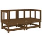 vidaXL Juego muebles de jardín 11 pzas madera maciza pino marrón miel