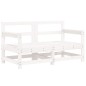 vidaXL Juego de muebles de jardín 7 pzas madera maciza de pino blanco vidaXL Juego de muebles de jardín 7 pzas madera maciza de pino blanco