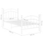 vidaXL Estructura de cama de metal blanco 100x200 cm vidaXL Estructura de cama de metal blanco 100x200 cm