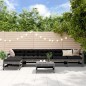 vidaXL Juego de muebles de jardín 7 piezas madera maciza de pino gris vidaXL Juego de muebles de jardín 7 piezas madera maciza de pino gris