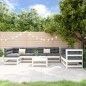 vidaXL Juego de muebles de jardín 8 piezas madera maciza de pino vidaXL Juego de muebles de jardín 8 piezas madera maciza de pino