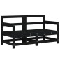 vidaXL Juego muebles de jardín 6 piezas madera maciza pino negro vidaXL Juego muebles de jardín 6 piezas madera maciza pino negro