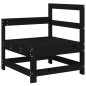 vidaXL Juego muebles de jardín 6 piezas madera maciza pino negro vidaXL Juego muebles de jardín 6 piezas madera maciza pino negro