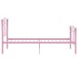 vidaXL Estructura de cama con diseño de fútbol metal rosa 90x200 cm vidaXL Estructura de cama con diseño de fútbol metal rosa 90x200 cm