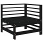 vidaXL Juego de sofás de jardín 5 piezas madera maciza de pino negro vidaXL Juego de sofás de jardín 5 piezas madera maciza de pino negro