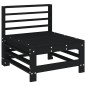 vidaXL Juego de sofás de jardín 5 piezas madera maciza de pino negro vidaXL Juego de sofás de jardín 5 piezas madera maciza de pino negro