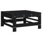 vidaXL Juego de sofás de jardín 5 piezas madera maciza de pino negro vidaXL Juego de sofás de jardín 5 piezas madera maciza de pino negro