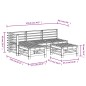 vidaXL Juego de sofás de jardín 5 piezas madera maciza de pino negro vidaXL Juego de sofás de jardín 5 piezas madera maciza de pino negro