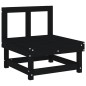 vidaXL Juego de muebles de jardín 10 pzas madera maciza de pino negro vidaXL Juego de muebles de jardín 10 pzas madera maciza de pino negro